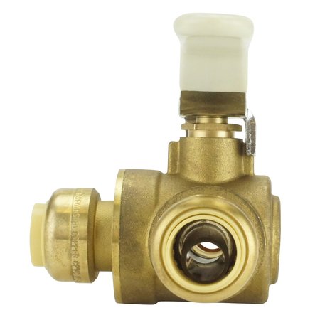 Tectite By Apollo 1/2 in. Brass Push-To-Connect 3-Way Ball Valve FSBBV312
